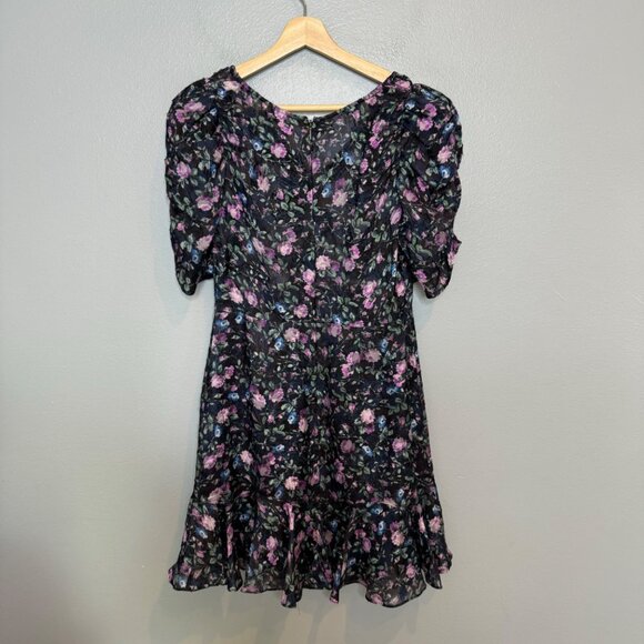 REBECCA TAYLOR ruby floral organza dress size 4 - Picture 7 of 9